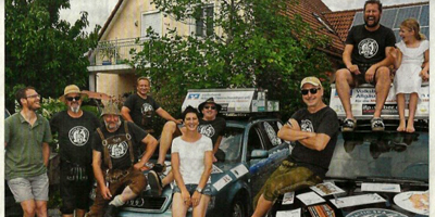 Allgäuer Lederhosen-Express hilft durch Ralley 10 Spendenübergabe des Allgäuer Lederhosen-Express
