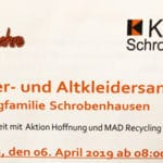 Beitragsbild Spende Kolpingfamilie Schrobenhausen Altpapier und Altkleider Sammlung