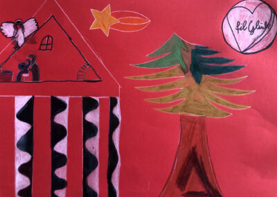Aktion 33 Kindergarten Lummerland selbstgebastelte Weihnachtskarten