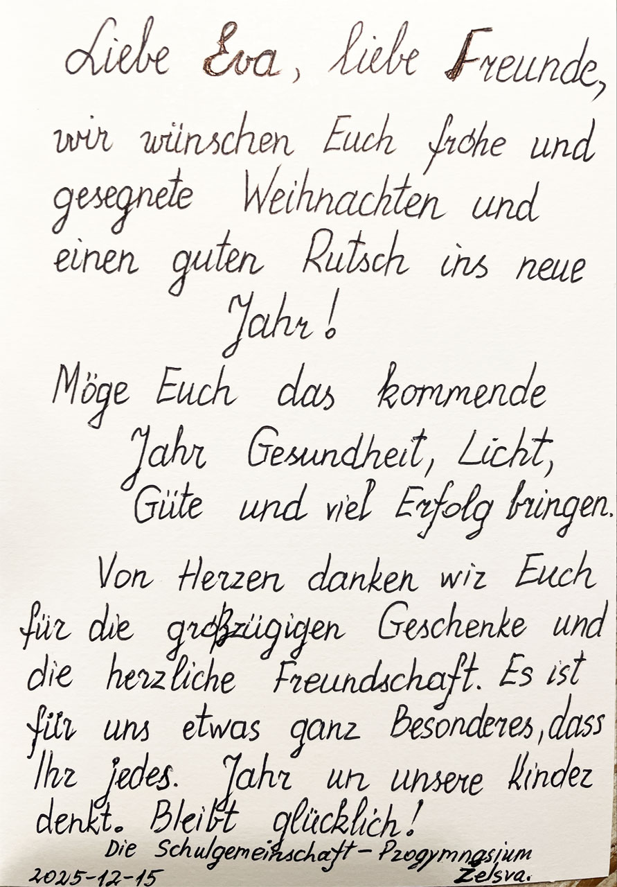 Karte aus Zelsva Text